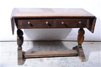 Lot 404 - An oak side table, with drop end leaves
