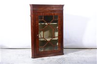 Lot 326 - Mahogany hanging corner cupboard