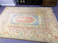 Lot 441 - Turkish Caucasian pattern carpet, multi-bordered.