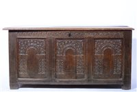 Lot 404 - Joined oak coffer