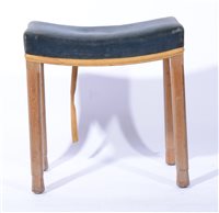 Lot 424 - Limed oak Coronation stool ER II