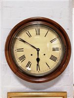 Lot 476 - Mahogany cased wall clock.