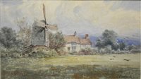 Lot 328 - C Godwin, The Old Mill, watercolour, and another by a different hand