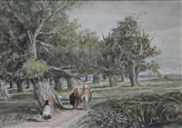 Lot 261 - J Cassell Hutchinson, The skirt of the forest, watercolour; and another watercolour, (2)