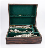 Lot 89 - A part canteen of silver plated Kings pattern cutlery