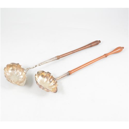Lot 136 - George III silver punch ladle, David Mowden, London ,1764; and another ladle.