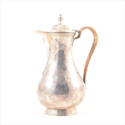 Lot 611 - George III style pear-shape jug, marks cancelled, remarked London 2019