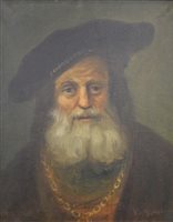 Lot 280 - Fr. Schoolman (?), Portrait of a dignitary with chain, oil on canvas
