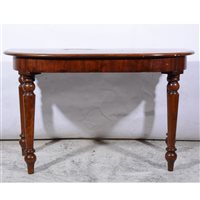 Lot 380 - Victorian mahogany demilune table