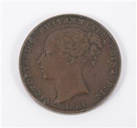 Lot 227 - Jersey 1/13 of a shilling, 1861 copper coin