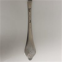 Lot 139 - Queen Anne Britannia Standard dog-nose spoon, Edward Gibson, London, circa 1710.