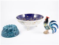 Lot 18 - Quantity of decorative ceramics, including small Masons jug ceramic jelly mould, etc