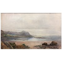 Lot 330 - John R Lewis, Coastal landscape, watercolour; and another watercolour by Phil Osmond (2)