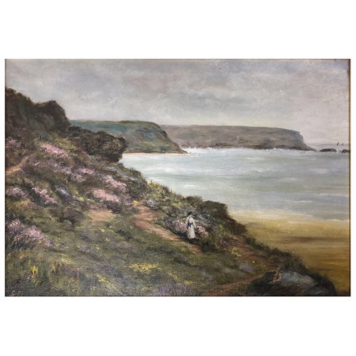 Lot 268 - Sylvia Richards, Cornish Coast near Fowey, oil on canvas; and two other English school oils (3)