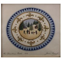 Lot 341 - James Everett Kessell, Christmas Plate 1976 design; together with various other prints and pictures (8)