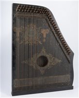 Lot 149 - An ebonised Piano Harp