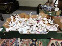 Lot 96 - A large quantity of ring trees (approx. 40), including Limoges and Arcadian crested china.