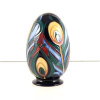 Lot 558 - A Moorcroft Pottery egg, ‘Emery Down’ designed by Rachel Bishop.