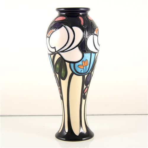 Lot 569 - A Moorcroft Pottery vase, ‘Winter at Walberswick’ designed by Emma Bossons.