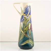 Lot 556 - A Moorcroft Pottery jug, ‘Iris’ designed by Rachel Bishop.