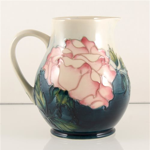 Lot 544 - A Moorcroft Pottery jug, ‘Rose’ designed by Sally Tuffin.