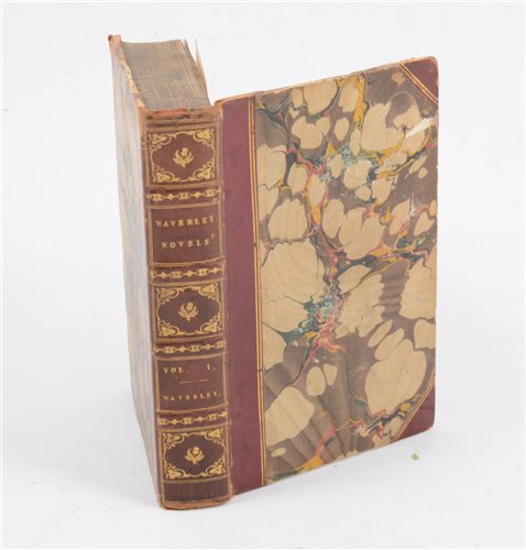 Lot 177 - Sir Walter Scott, The Waverley Novels, part set, twelve volumes only, vol. I 1829