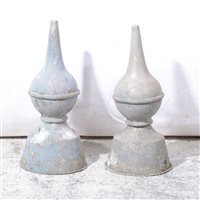 Lot 490 - Two aluminium roof finials