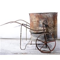 Lot 497 - Galvanised water butt and a garden bowser (2)