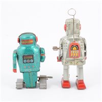 Lot 97 - Two tin Japanese tin-plate robots.