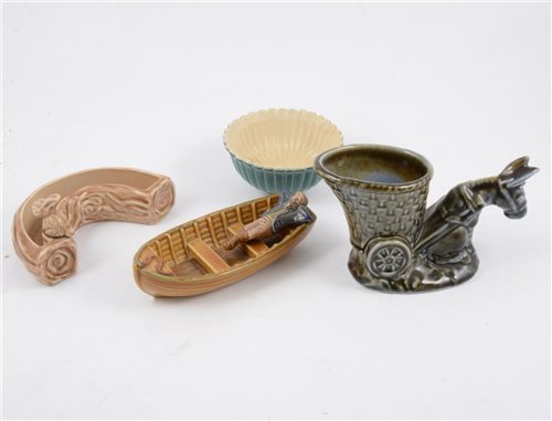 Lot 29 - Collection of collectable ceramics, including Wade, Beswick, Rye Pottery, Poole dolphin, etc.