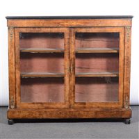 Lot 327 - Victorian walnut vitrine