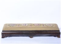 Lot 431 - Long footstool, gros needlepoint upholstery