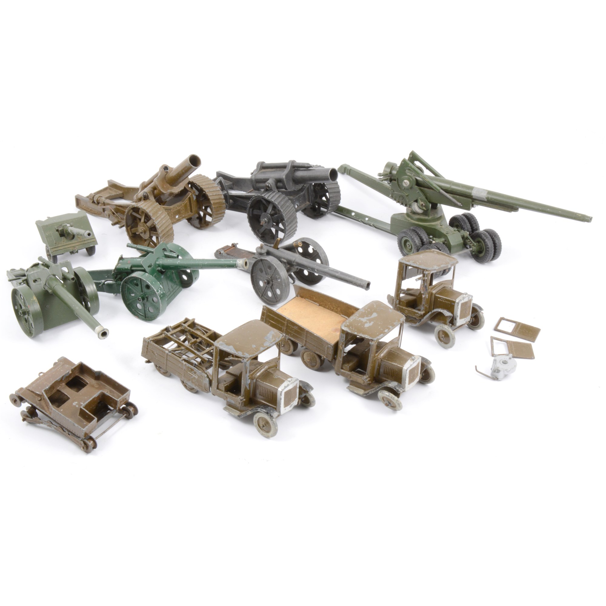 Britains diecast military models, including