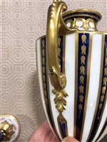 Lot 256 - Royal Crown Derby bone china covered vase