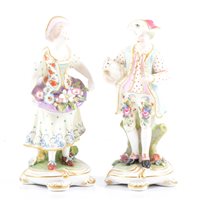 Lot 261 - Pair of Stevenson and Hancock bone china figures