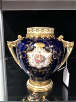 Lot 257 - Coalport bone china pot pourri vase and cover, circa 1910