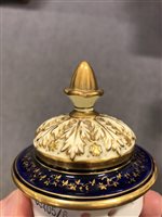 Lot 257 - Coalport bone china pot pourri vase and cover, circa 1910