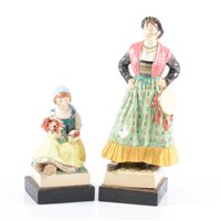 Lot 260 - Dulwich Pottery figure, by Jessamine S Bray & Sybil V Williams, Girl from Trento