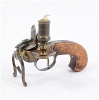 Lot 180 - Boxlock flintlock tinder lighter, early 19th century style