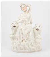 Lot 51 - Staffordshire group, Daniel and the lions