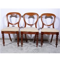 Lot 372 - Six Victorian mahogany hoop backed chairs