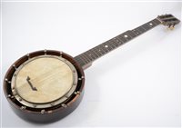 Lot 155 - A New Reliance Co rosewood banjo