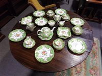 Lot 126 - A Staffordshire hand-painted dinner and tea service
