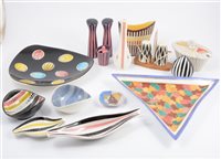 Lot 104 - One box of Continental retro/ vintage pottery and tableware