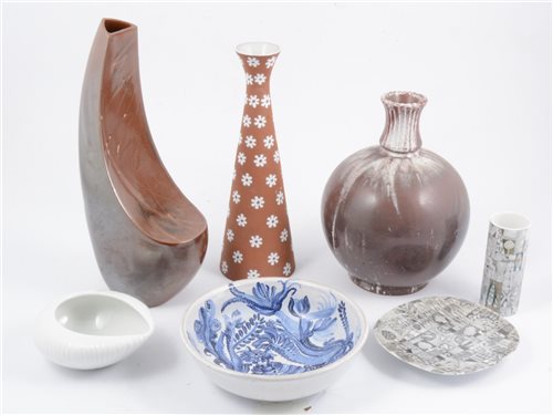 Lot 114 - A box of assorted mid-century Scandinavian decorative ceramics