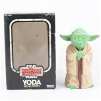 Lot 145 - Star Wars The Empire Strikes Back Yoda hand puppet, by Kenner Toys, with original box.