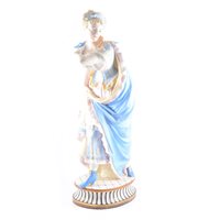 Lot 265 - A large French painted parian figure, Masquerade Ball, circa 1900