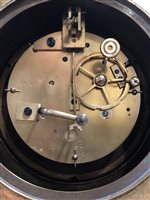 Lot 211 - Louis XVI style gilt metal and Bleu Celeste porcelain clock garniture, late 19th Century