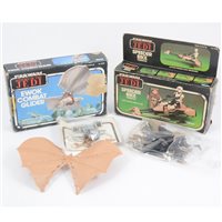 Lot 159 - Star Wars Return of the Jedi Ewok Combat Glider and Speed Bike Vehicles, both by Kenner Toys, both in original boxes, (2).