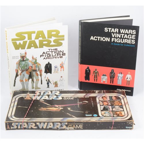 Lot 183 - Star Wars Vintage Action Figures a guide for collectors by John Kellerman, along with a similar book published by Dorling Kindersley, and a Star Wars Escape from Death Star Game by Kenner, (3).